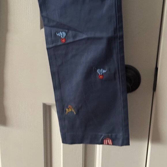 New Classic Prep Childrenswear Boys Blue Gavin Pant Circus Embroidery Size 8 - Picture 2 of 14